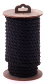 Хлопковая верёвка для шибари на катушке черная 20 м
