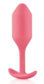 Утяжеленная анальная мини пробка для ношения b-Vibe Snug Plug 2 розовая