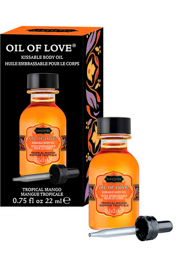 Согревающий гель KamaSutra Oil of Love Tropical Mango Манго - 22 мл -  lovestoryshop.ru