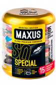 Презервативы с точками и рёбрами Maxus Special упаковка с кейсом - 15 шт