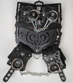 Черный ажурный кожаный набор фиксаций