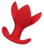 Расширяющая анальная пробка ToDo Flower красная - 9 см