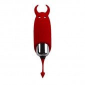 Мощная вибропулька Маленький Демон Mini Vibrator Devol красный - 8,5 см