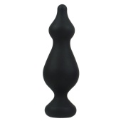 Черная анальная втулка Amuse L - 13,8 см.