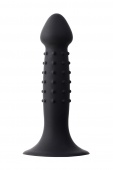 Фаллоимитатор с точками A-Toys Spikn черный - 14 см