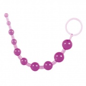 Анальная цепочка с шариками ToyFa фиолетовая - 25 см