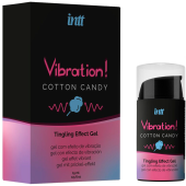 Стимулирующий гель со вкусом сахарной ваты Intt Vibration! Cotton Candy 15 мл