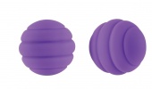 Фиолетовые стальные вагинальные шарики с силиконовым покрытием