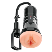 Мастурбатор вагина с вакуумной помпой Pipedream Wet Pussies Super Sucker Xxl Stroker телесный