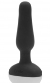 Маленькая анальная вибропробка B-Vibe Novice Plug чёрная - 10,2 см