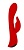 Красный вибромассажер-кролик 5  Silicone Bunny Love - 19,1 см.