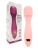 Нежно-розовый силиконовый wand-вибратор - 18,5 см.