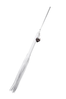 Белая кожаная плеть - 50 см.