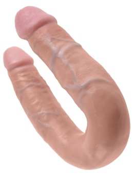 Двухсторонний фаллоимитатор King Cock U-Shaped Double средний телесный
