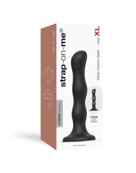 Фаллоимитатор с шариками Strap-On-Me Dildo Geisha Ball размер XL 17,7 см чёрный