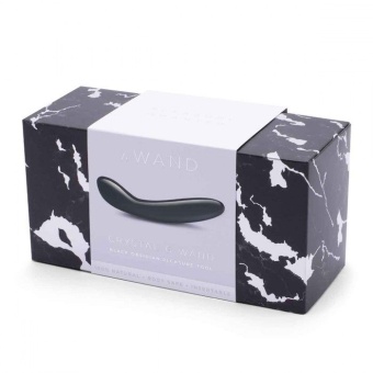 Фаллоимитатор для зоны G Le Wand Crystal G-wand чёрный обсидиан