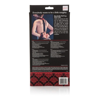 Кляп с наручниками Scandal Breathable Ball Gag With Cuffs