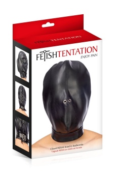 Закрытая маска шлем Fetish Tentation из искусственной кожи