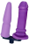 Сменная насадка для секс-машин двойная с фаллосом и анальной пробкой фиолетовая