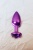 Маленькая анальная пробка с кристаллом ToyFa Metal фиолетовая