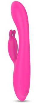 Вибратор-кролик с функцией нагрева 21,8 см розовый