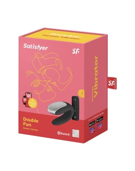 Парный вибратор Satisfyer Double Fun с управлением от приложения или пульта черный