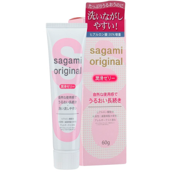 Лубрикант на водной основе с гиалуроновой кислотой Sagami Original - 60 гр