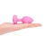 Анальная пробка с кристаллом сердцем и вибрацией b-Vibe Heart Shape Jewel Plug S/M розовая