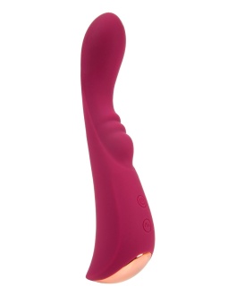 Малиновый вибратор для G-стимуляции - 19,1 см.
