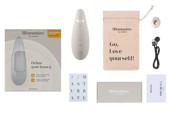 Бесконтактный клиторальный стимулятор Womanizer Premium 2 серый