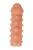Телесная закрытая насадка с шариками Cock Sleeve Size L - 17,6 см.