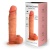 Телесный фаллоимитатор с внутренним стержнем - 20 см.