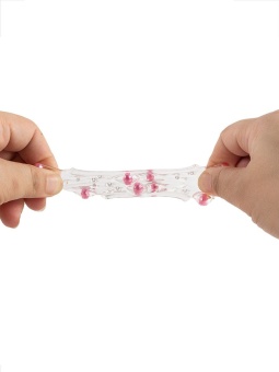 Прозрачная насадка на пенис с цветными шариками