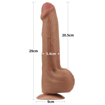 Коричневый фаллоимитатор 11.5 King Sized Sliding Skin Dual Layer Dong - 29 см.