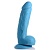 Голубой фаллоимитатор на присоске 8.25  Dildo with Balls - 22,8 см.
