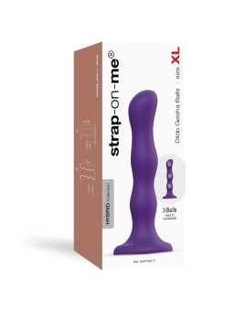 Фаллоимитатор с шариками Strap-On-Me Dildo Geisha Ball размер XL 17,7 см фиолетовый