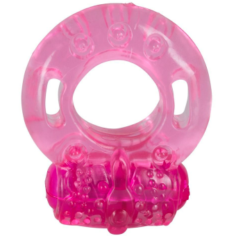 Эластичное виброкольцо One time розовое