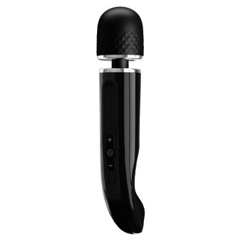 Черный вибратор-жезл Charming Massager Plus - 29 см.