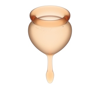 Набор из 2 менструальных чаш с кончиком-капелькой Satisfyer оранжевых