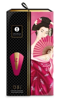 Мини-вибратор Shunga OBI малиновый