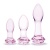 Набор стеклянных анальных пробок с розочками Glas Rosebud Butt Plug Set Набор стеклянных анальных пробок с розочками Glas Rosebud Butt Plug Set