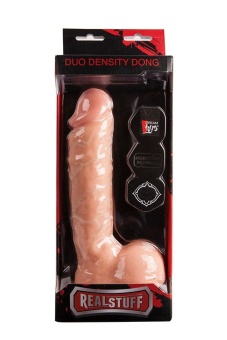 Телесный фаллоимитатор REALSTUFF DUO DENSITY DONG 9INCH - 22,9 см.