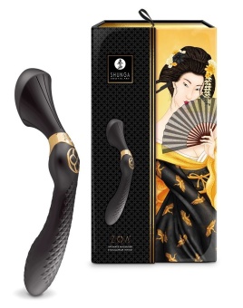 Двухсторонний вибратор Shunga ZOA черный - 26,5 см