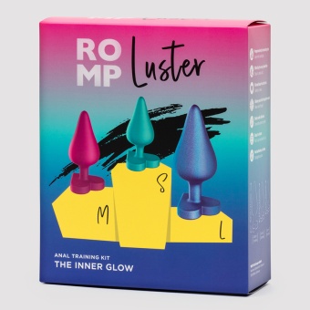 Набор анальных пробок Romp Luster с основанием сердечком