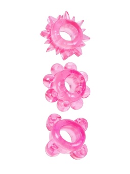 Комплект из 3 розовых эрекционных колец