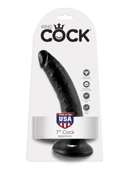 Фаллоимитатор на присоске King Cock 19 см чёрный