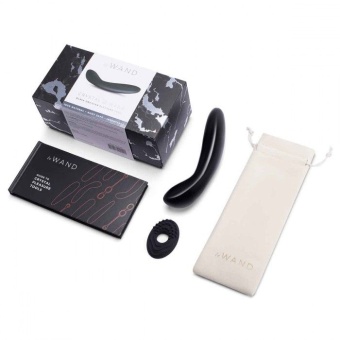 Фаллоимитатор для зоны G Le Wand Crystal G-wand чёрный обсидиан