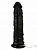 Черный реалистичный вибромассажер №9 с присоской - 19,5 см.