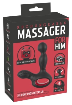 Вибромассажер простаты силиконовый Massager for him чёрный