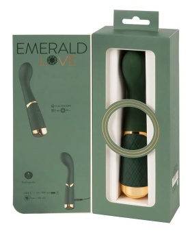 Вибратор Emerald Love Luxurious с изгибом для зоны G - 19,5 см